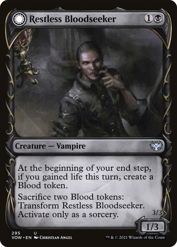Restless Bloodseeker // Bloodsoaked Reveler (VOW-295) (Showcase) (Foil)