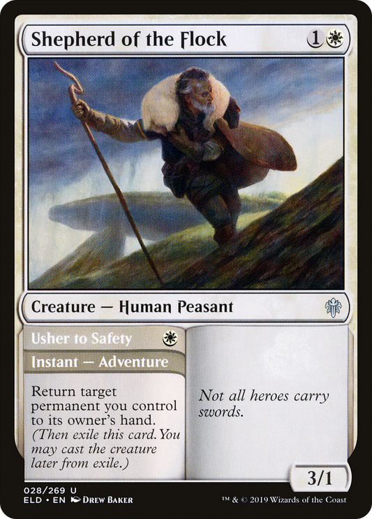 Shepherd of the Flock // Usher to Safety (ELD-028) (Foil)