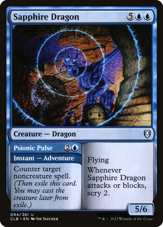 Sapphire Dragon // Psionic Pulse (CLB-094)