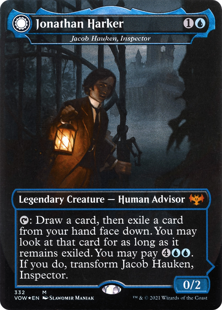 Jacob Hauken, Inspector // Hauken's Insight (VOW-332) (Borderless) (Foil)