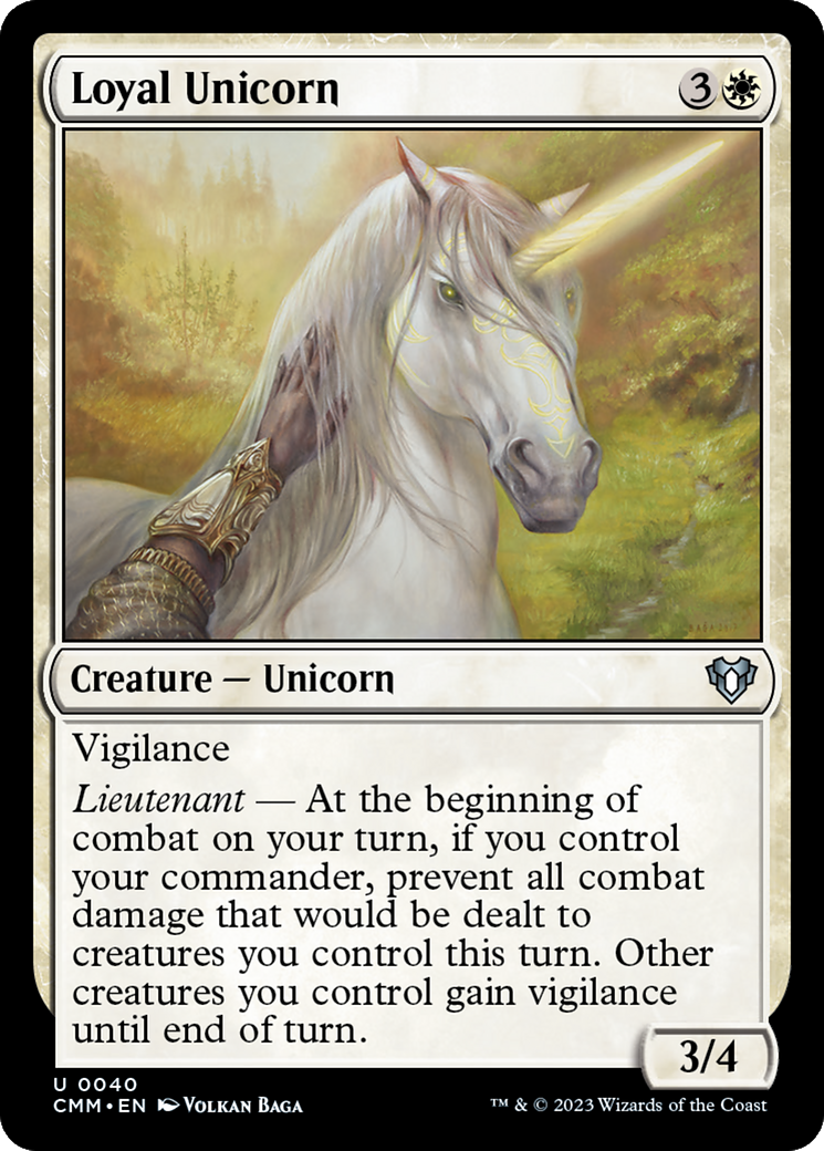 Loyal Unicorn (CMM-040) (Foil)