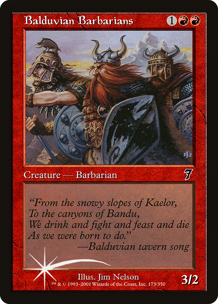Balduvian Barbarians (7ED-173★) (Foil)