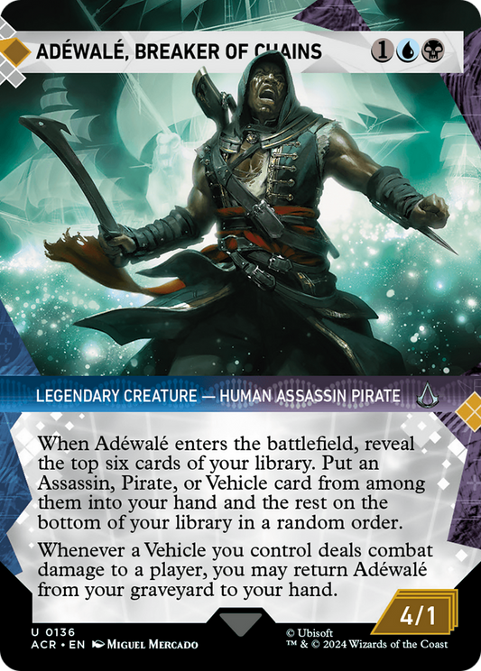 Adéwalé, Breaker of Chains (ACR-136) (Showcase) (Borderless)