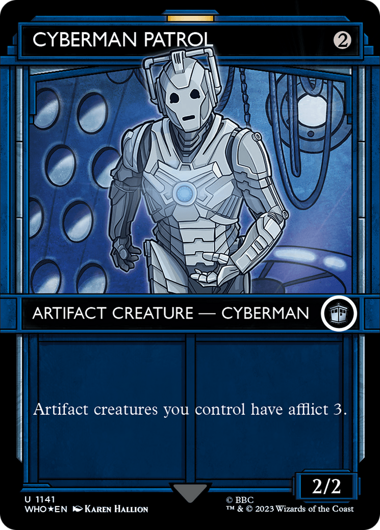 Cyberman Patrol (WHO-1141) (Showcase) (Borderless) (Surge Foil)