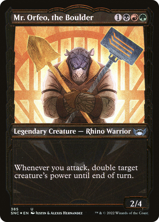 Mr. Orfeo, the Boulder (SNC-385) (Showcase) (Gilded Foil)