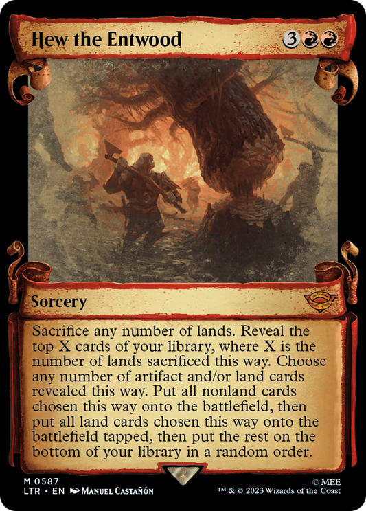 Hew the Entwood (LTR-587) (Showcase) (Scroll) (Foil)