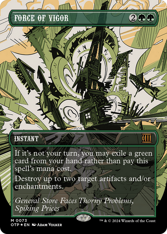 Force of Vigor (OTP-073) (Borderless) (Textured Foil)