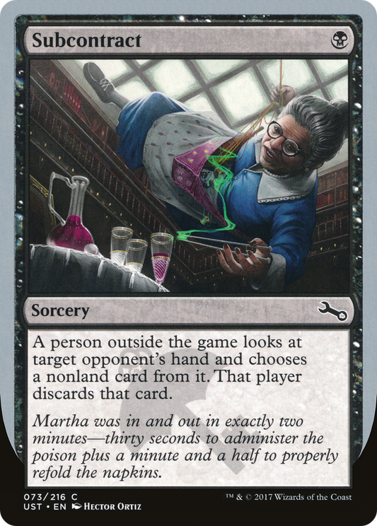 Subcontract (UST-073) (Foil)