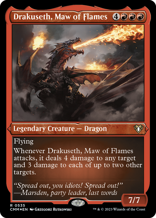 Drakuseth, Maw of Flames (CMM-535) (Etched Foil)