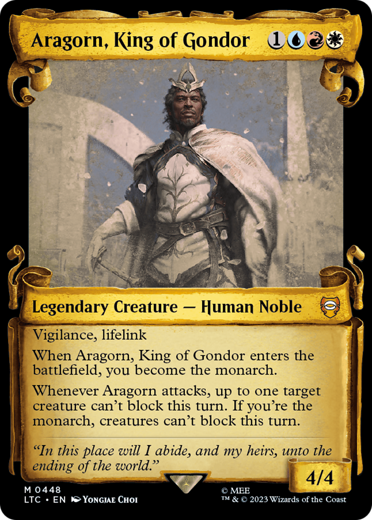 Aragorn, King of Gondor (LTC-448) (Showcase) (Scroll) (Foil)
