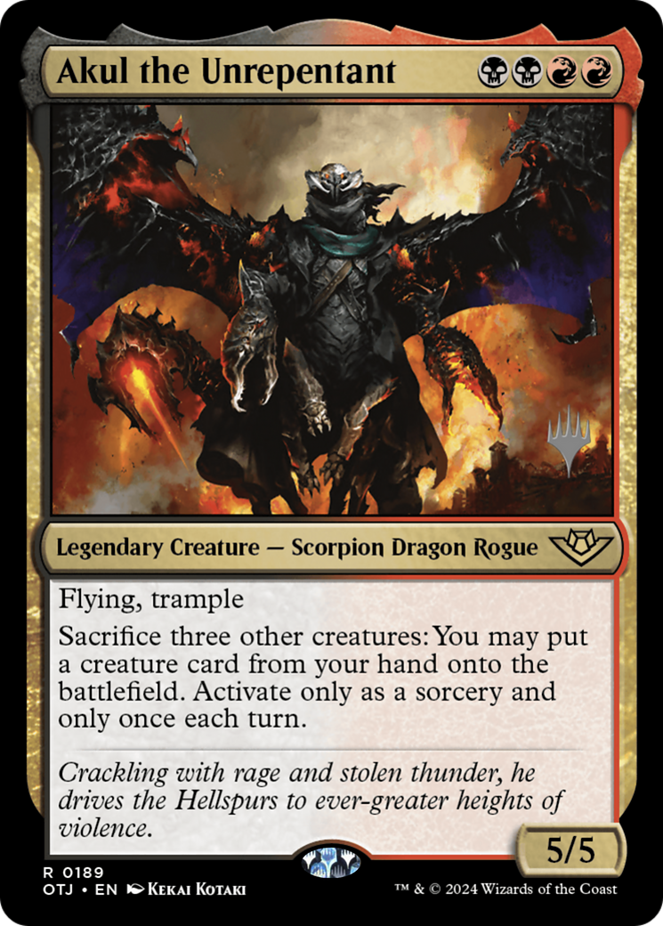 Akul the Unrepentant (PPOTJ-189P) (Foil)
