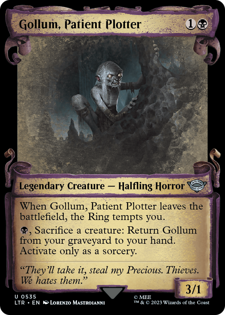 Gollum, Patient Plotter (LTR-535) (Showcase) (Scroll)