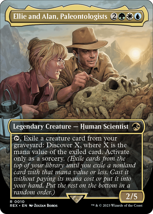 Ellie and Alan, Paleontologists (REX-010) (Borderless)