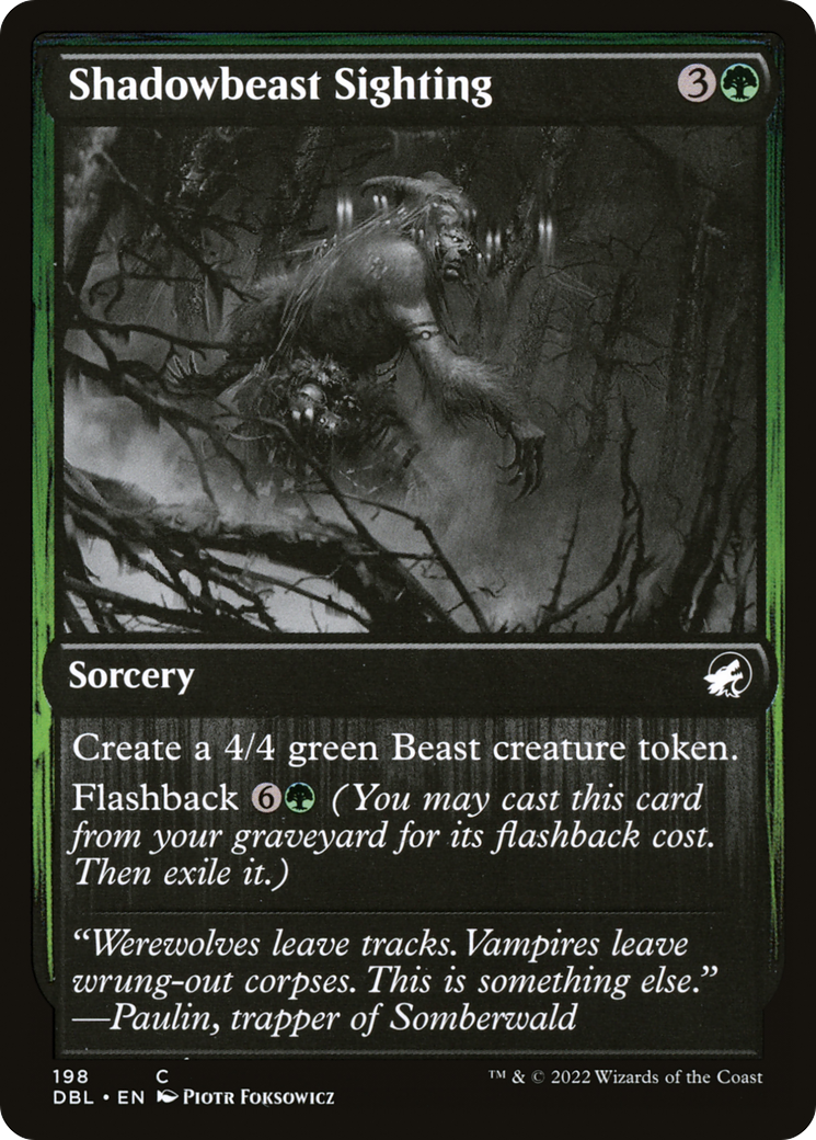 Shadowbeast Sighting (DBL-198) (Foil)