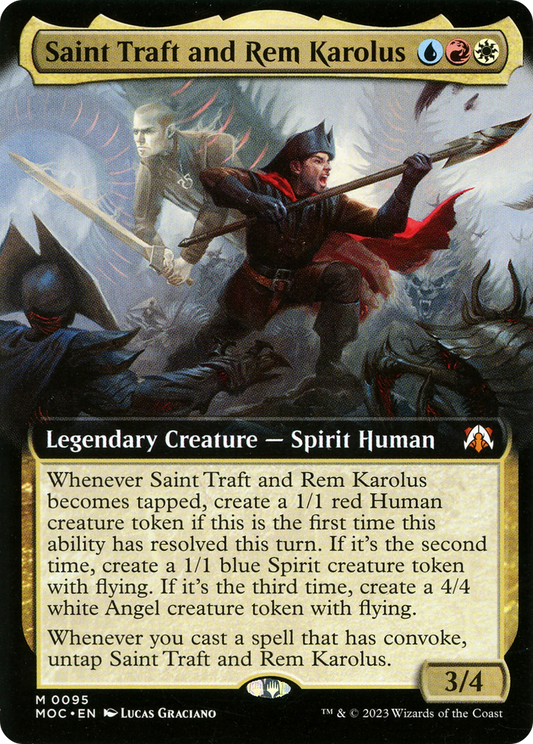 Saint Traft and Rem Karolus (MOC-095) (Extended Art) (Foil)