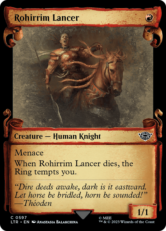 Rohirrim Lancer (LTR-597) (Showcase) (Scroll) (Foil)