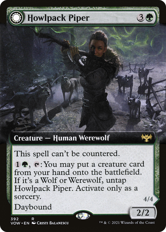 Howlpack Piper // Wildsong Howler (VOW-392) (Extended Art) (Foil)