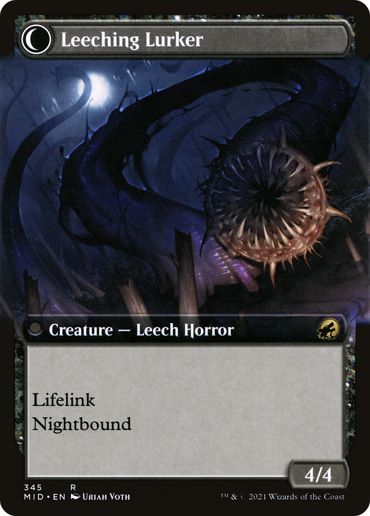 Curse of Leeches // Leeching Lurker (MID-345) (Extended Art) (Foil)
