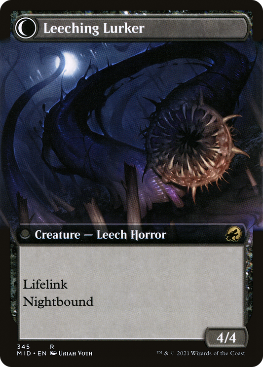Curse of Leeches // Leeching Lurker (MID-345) (Extended Art) (Foil)