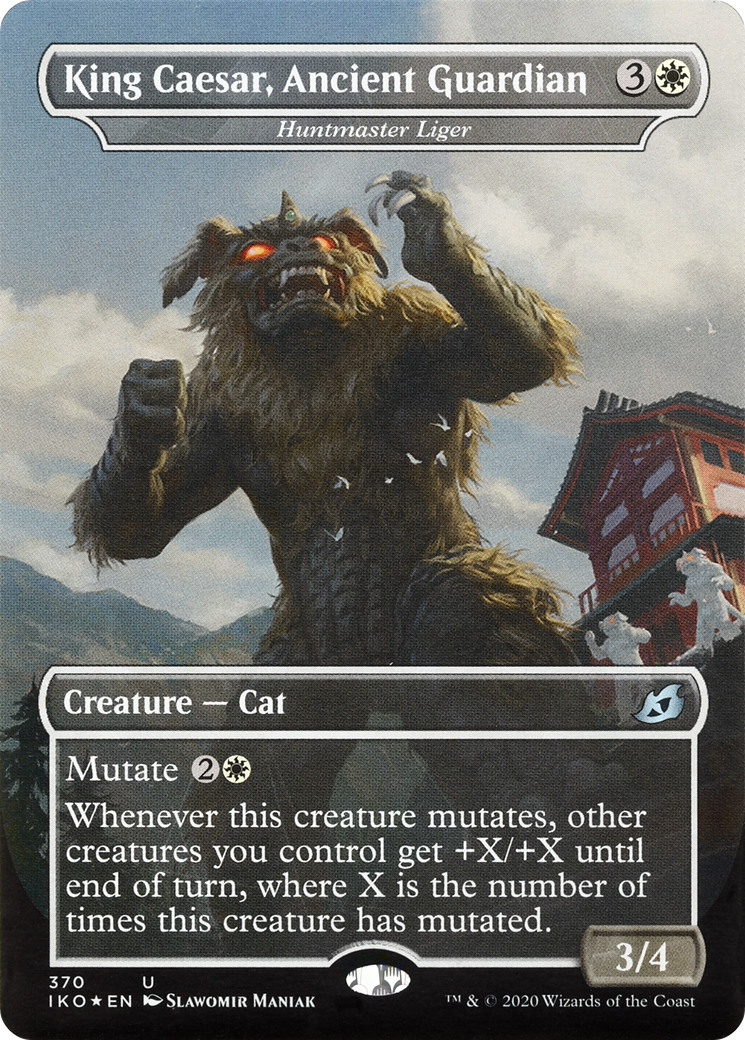 King Caesar, Ancient Guardian / Huntmaster Liger (IKO-370) (Borderless) (Foil)