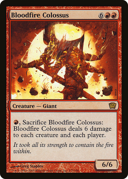Bloodfire Colossus (9ED-177★) (Foil)