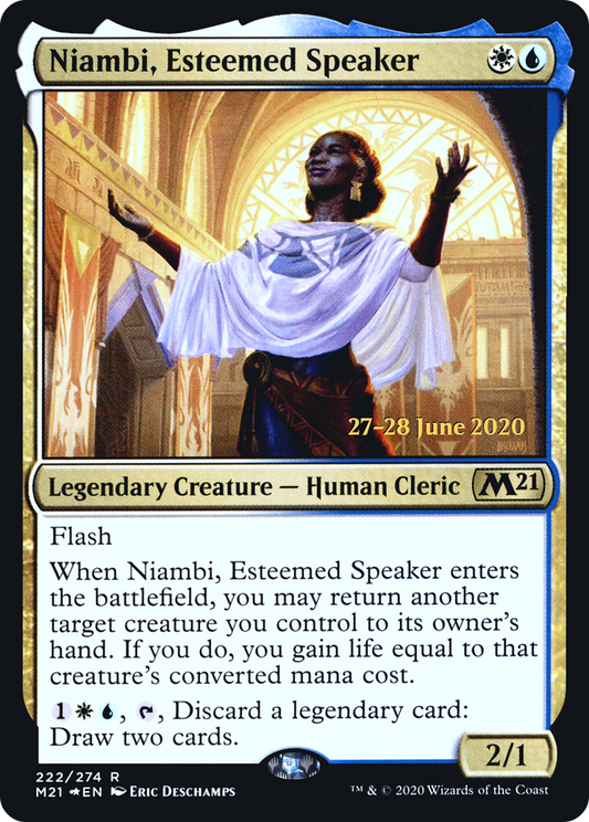 Niambi, Esteemed Speaker (PRE-222S) (Foil)