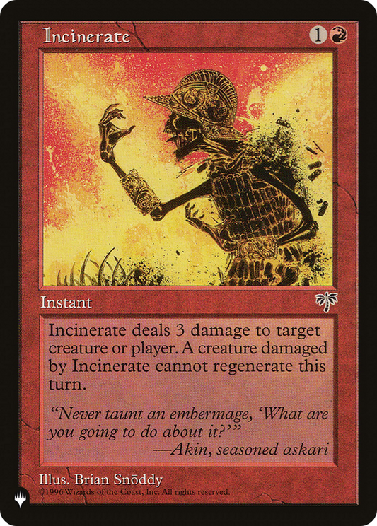 Incinerate (LIST-MIR-184)