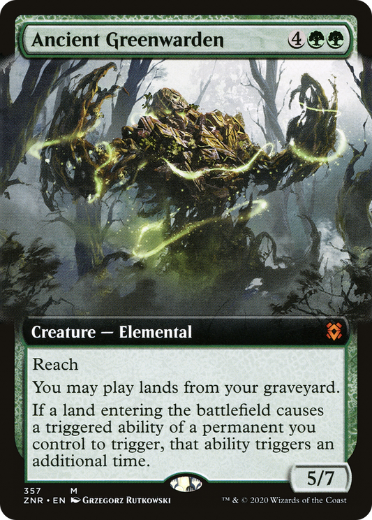 Ancient Greenwarden (ZNR-357) (Extended Art) (Foil)