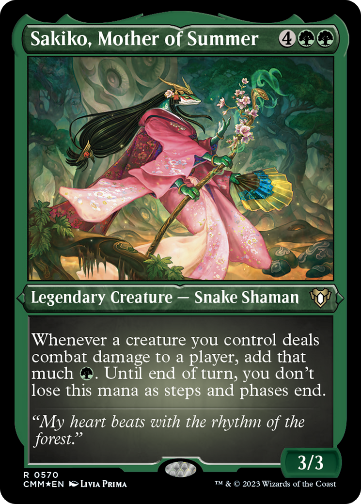 Sakiko, Mother of Summer (CMM-570) (Etched Foil)