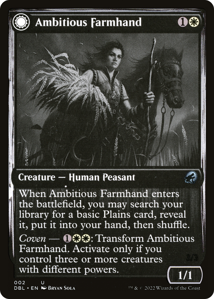 Ambitious Farmhand // Seasoned Cathar (DBL-002) (Foil)