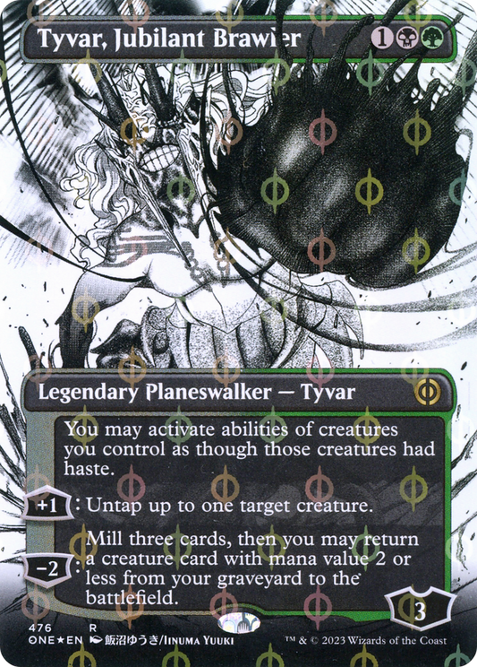 Tyvar, Jubilant Brawler (ONE-476) (Showcase) (Borderless) (Compleat Foil)