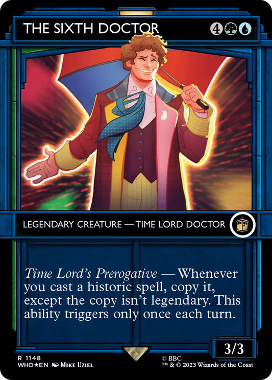 The Sixth Doctor (WHO-1148) (Showcase) (Borderless) (Surge Foil)