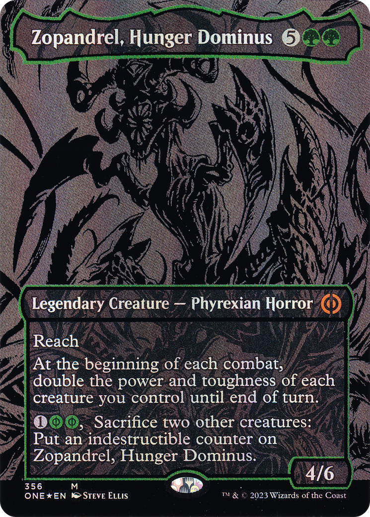 Zopandrel, Hunger Dominus (ONE-356) (Borderless) (Raised Foil)