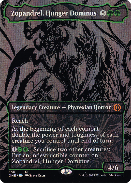 Zopandrel, Hunger Dominus (ONE-356) (Borderless) (Raised Foil)