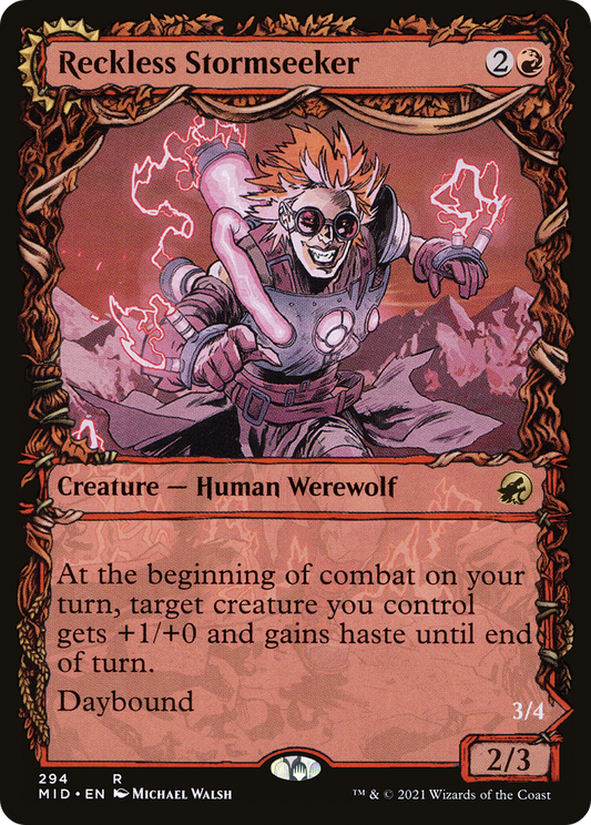 Reckless Stormseeker // Storm-Charged Slasher (MID-294) (Showcase) (Foil)