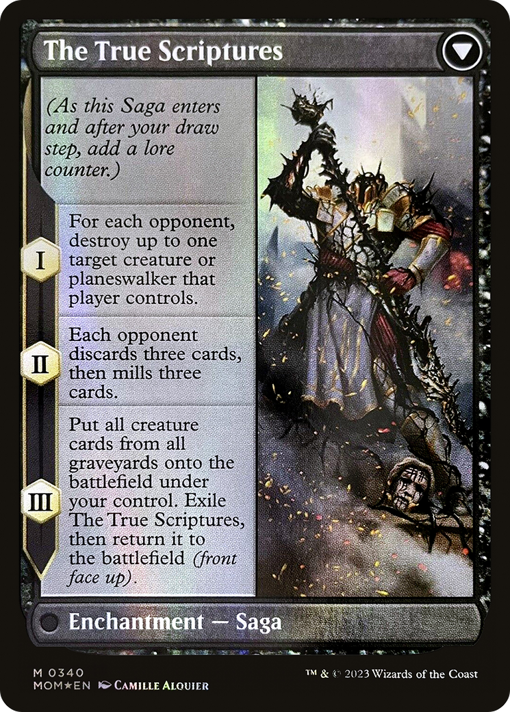 Sheoldred // The True Scriptures (MOM-340) (Borderless) (Foil) (Serialized)