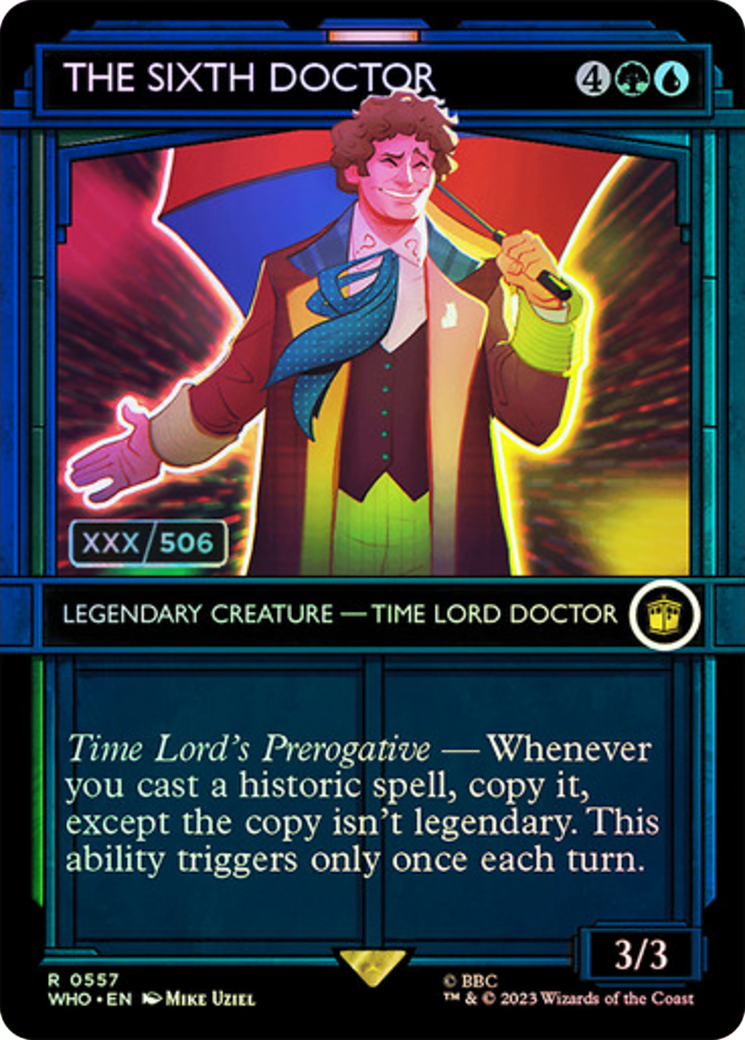 The Sixth Doctor (WHO-557Z) (Showcase) (Borderless) (Foil) (Serialized)
