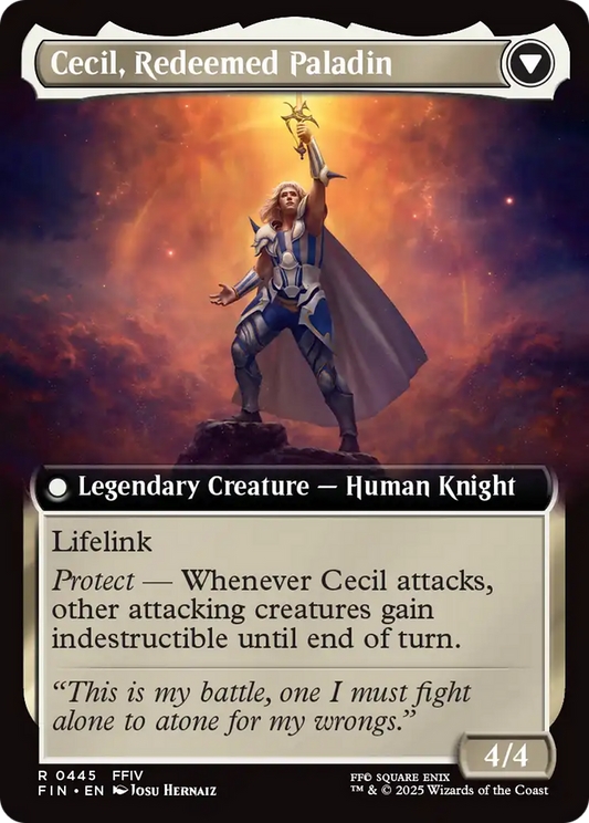 Cecil, Dark Knight // Cecil, Redeemed Paladin (FIN-445) (Extended Art) (Foil)