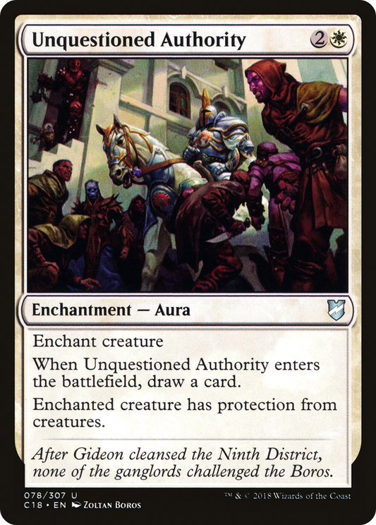 Unquestioned Authority (C18-078)