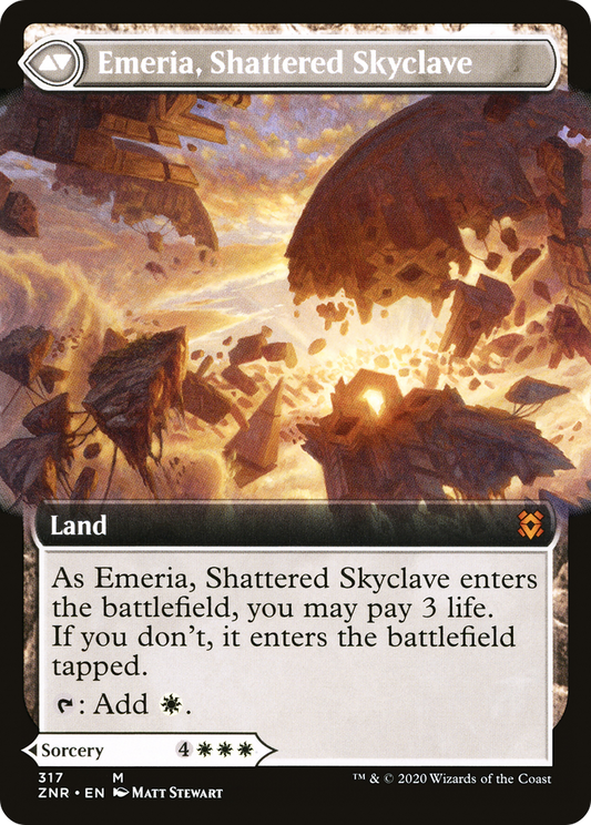 Emeria's Call // Emeria, Shattered Skyclave (ZNR-317) (Extended Art) (Foil)