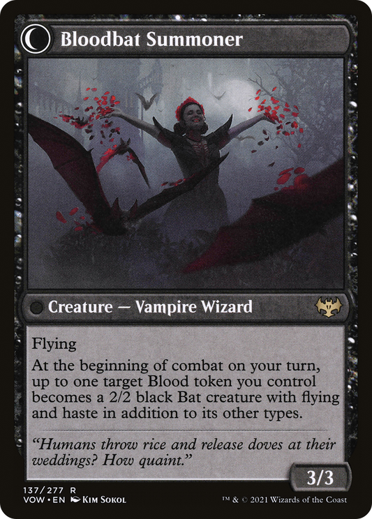 Voldaren Bloodcaster // Bloodbat Summoner (VOW-137) (Foil)