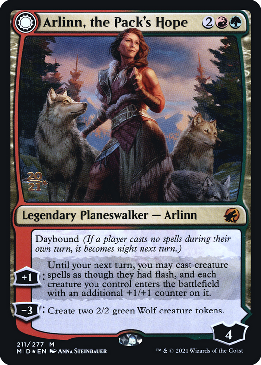 Arlinn, the Pack's Hope // Arlinn, the Moon's Fury (PRE-211S) (Foil)