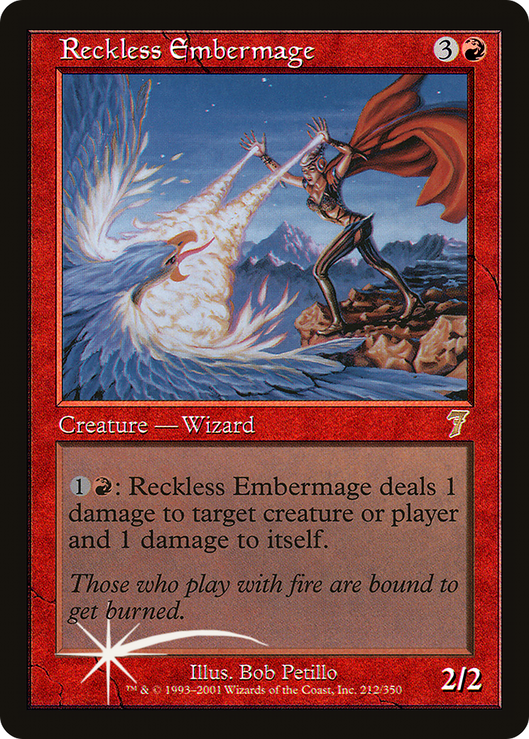 Reckless Embermage (7ED-212★) (Foil)