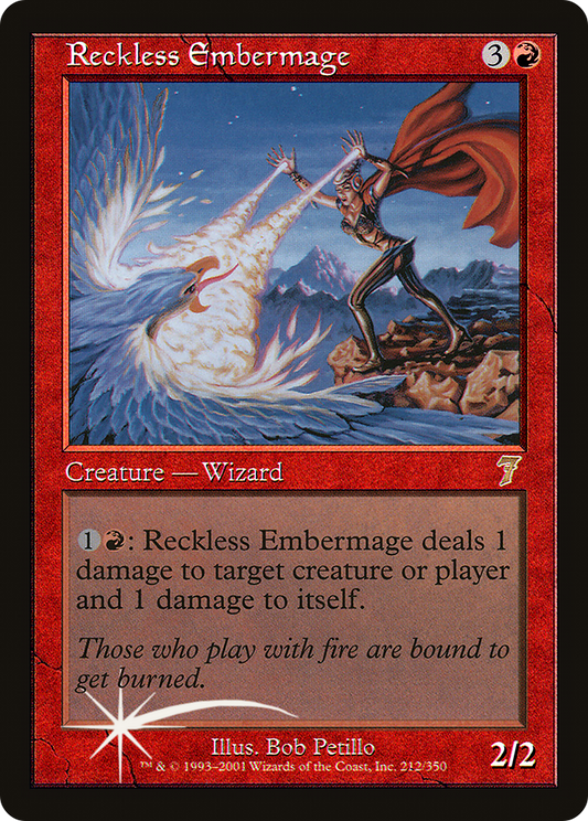 Reckless Embermage (7ED-212★) (Foil)