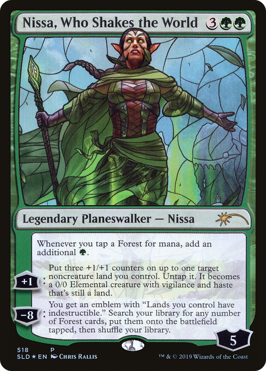 Nissa, Who Shakes the World (SLD-518) (Foil)