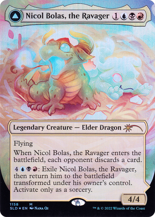 Nicol Bolas, the Ravager // Nicol Bolas, the Arisen (SLD-1158) (Borderless) (Foil)