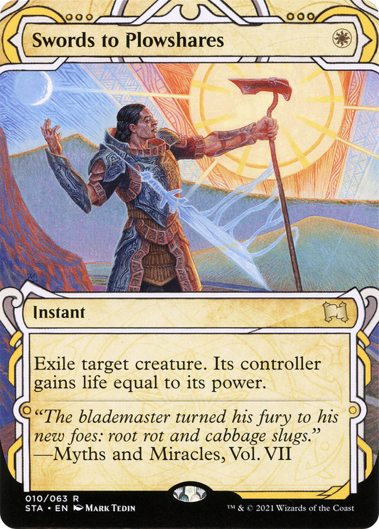 Swords to Plowshares (STA-010) (Showcase) (Borderless) (Foil)