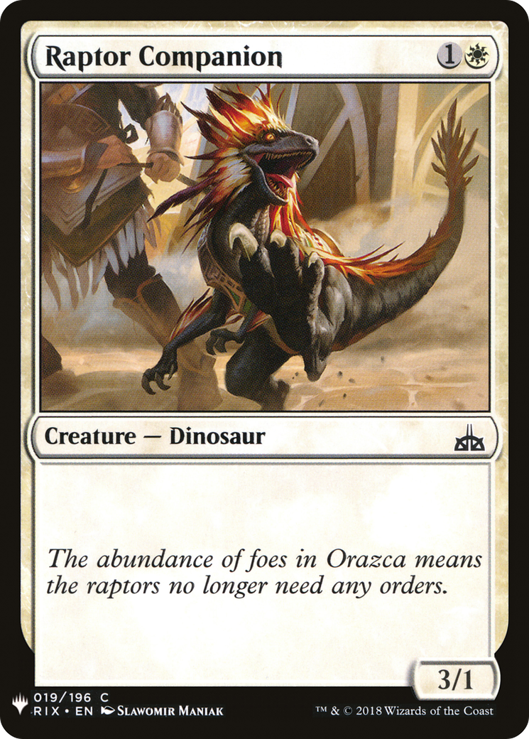 Raptor Companion (LIST-RIX-19)