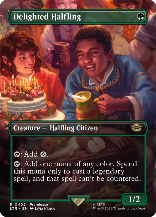 Delighted Halfling (LTR-402) (Borderless) (Foil)