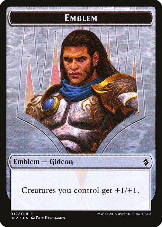 Gideon, Ally of Zendikar Emblem (BFZ-012)